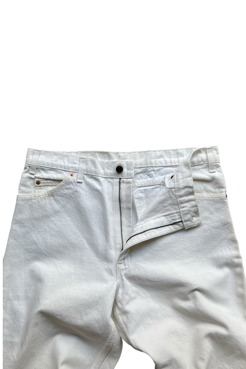 MADE IN USA 90'S 550 DENIM PANTS ORANGE TAB / WHITE [SIZE: 36 USED]