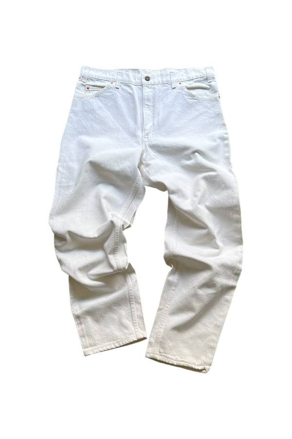 MADE IN USA 90'S 550 DENIM PANTS ORANGE TAB / WHITE [SIZE: 36 USED]