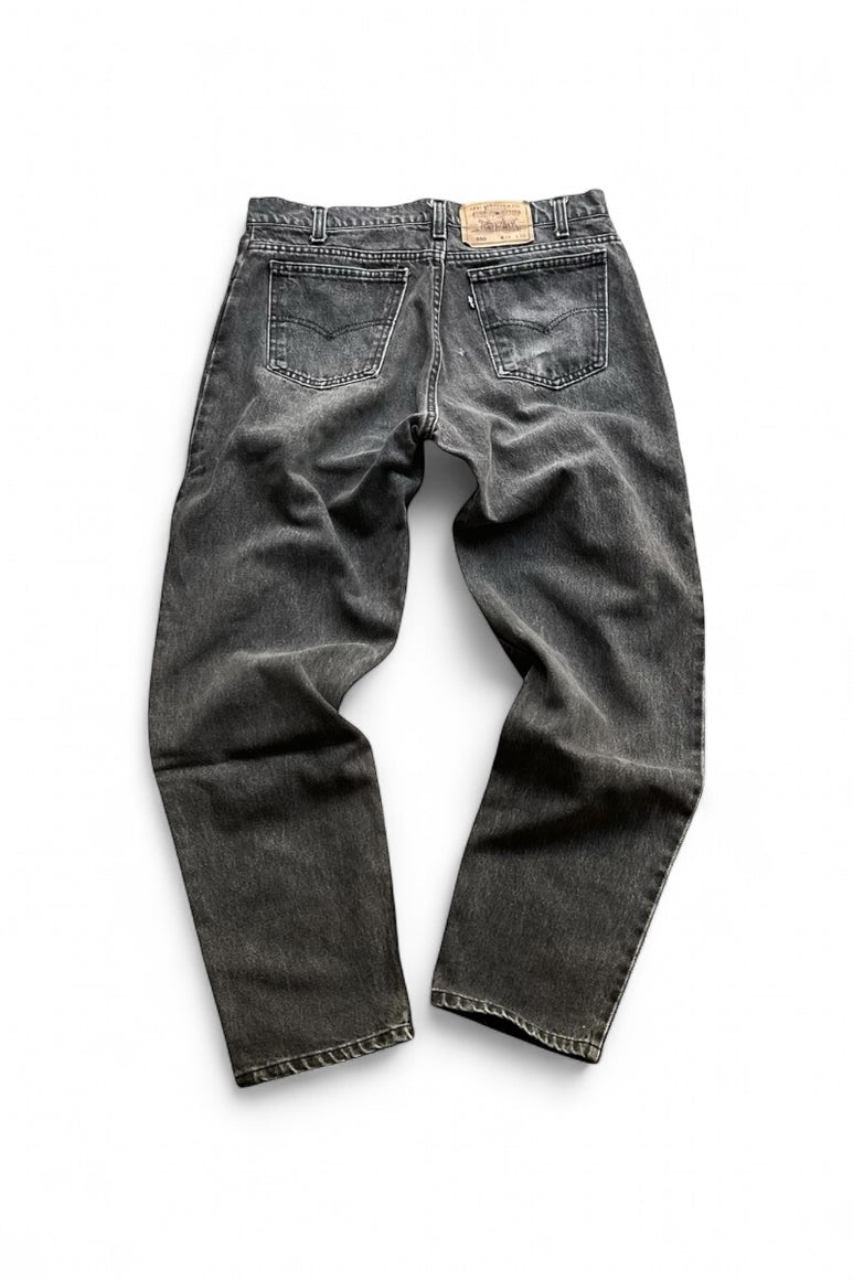 MADE IN USA 92'S 550 DENIM PANTS / SULFUA BLACK [SIZE: 34 USED]