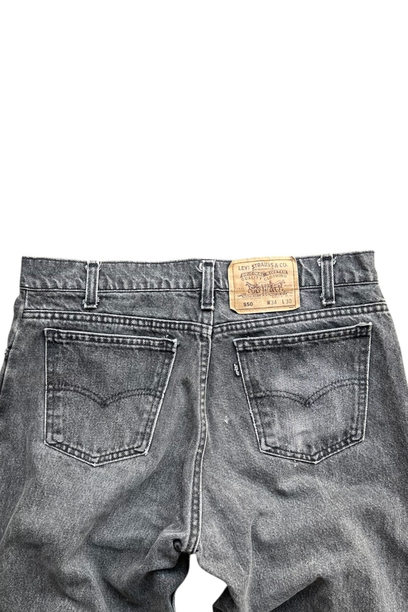 MADE IN USA 92'S 550 DENIM PANTS / SULFUR BLACK [SIZE: 34 USED]