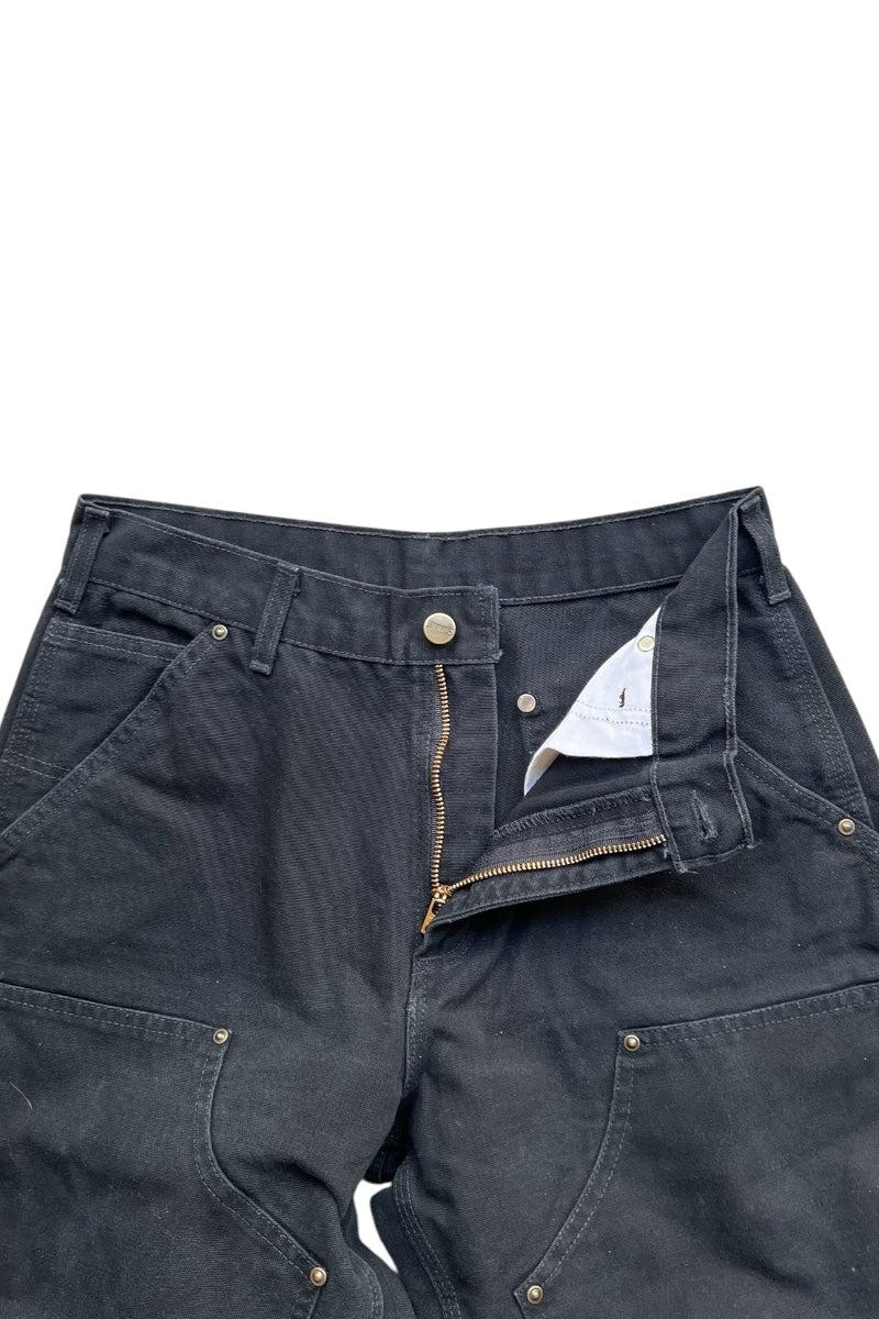 MADE IN USA Y2K 05'S DOUBLE KNEE PAINTER PANTS / BLACK [SIZE: 30 USED]