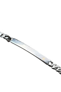 MADE IN ITALY 925 SILVER ID BRACELET / SILVER [SIZE: ONE SIZE USED]