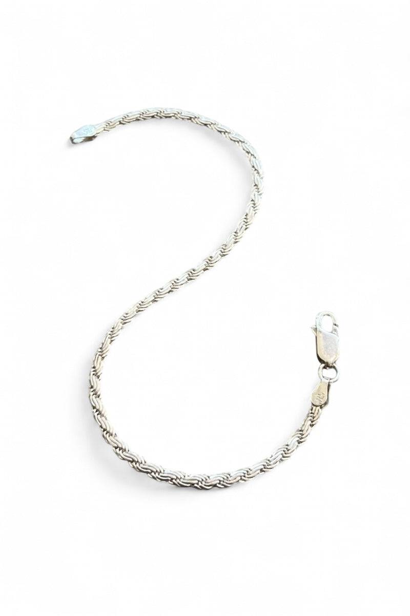 MADE IN ITALY 925 SILVER BRACELET / SILVER [SIZE: ONE SIZE USED]