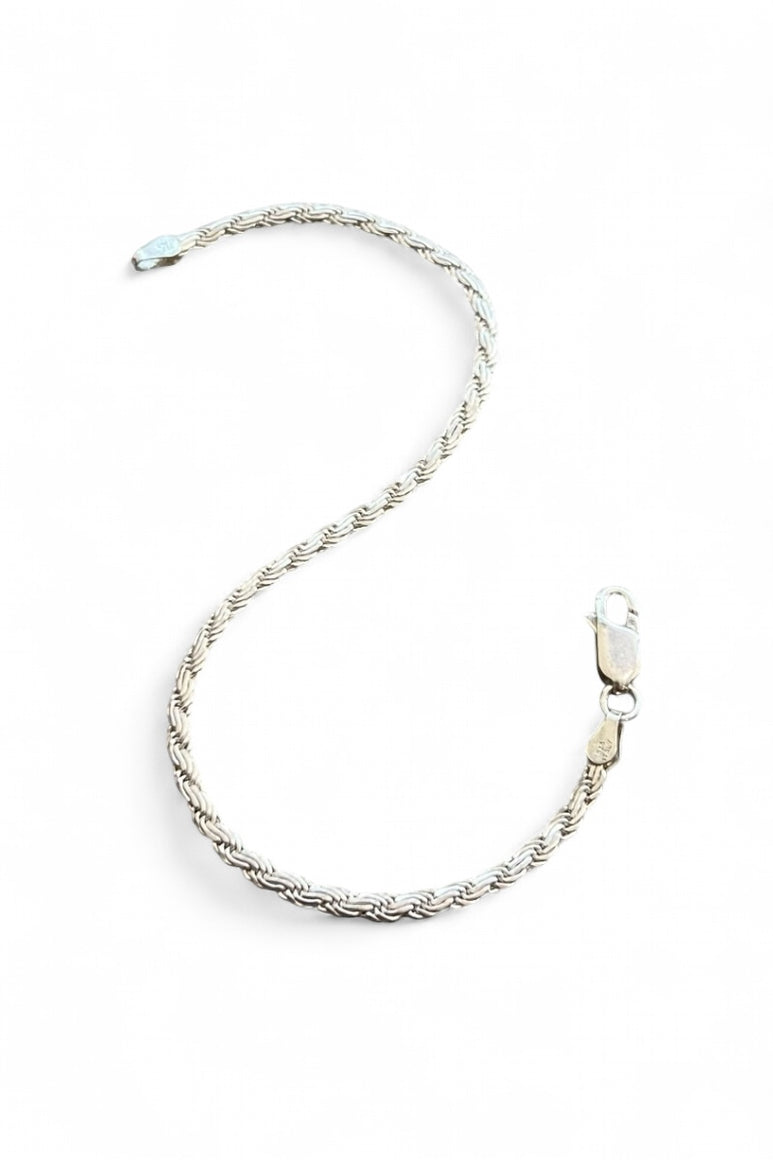MADE IN ITALY 925 SILVER BRACELET / SILVER [SIZE: ONE SIZE USED]