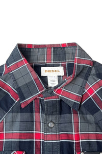 Y2K EARLY 00'S  L/S CHECK WESTERN SHIRT / CHECK [SIZE: M USED]