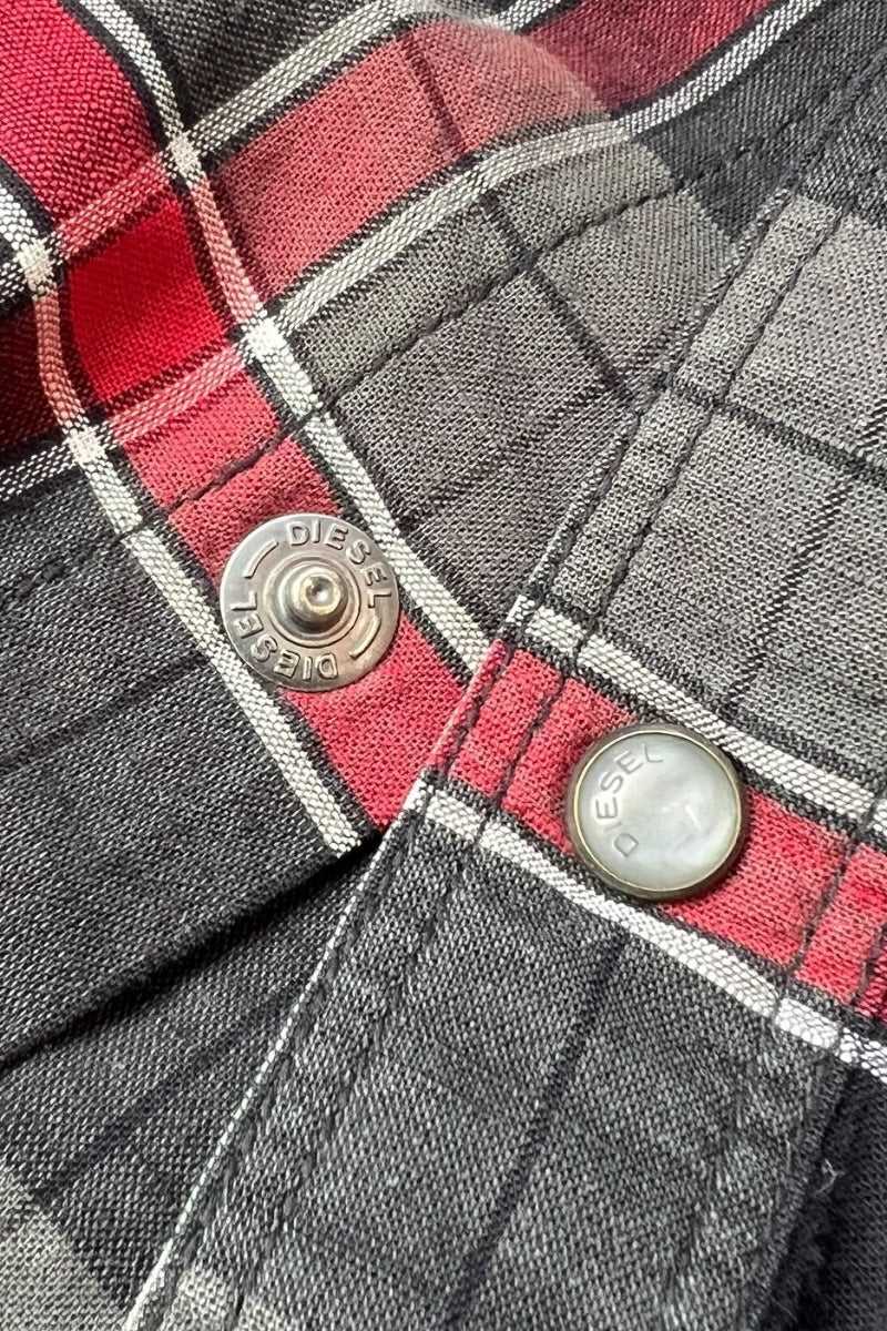 Y2K EARLY 00'S L/S CHECK WESTERN SHIRT / CHECK [SIZE: M USED]