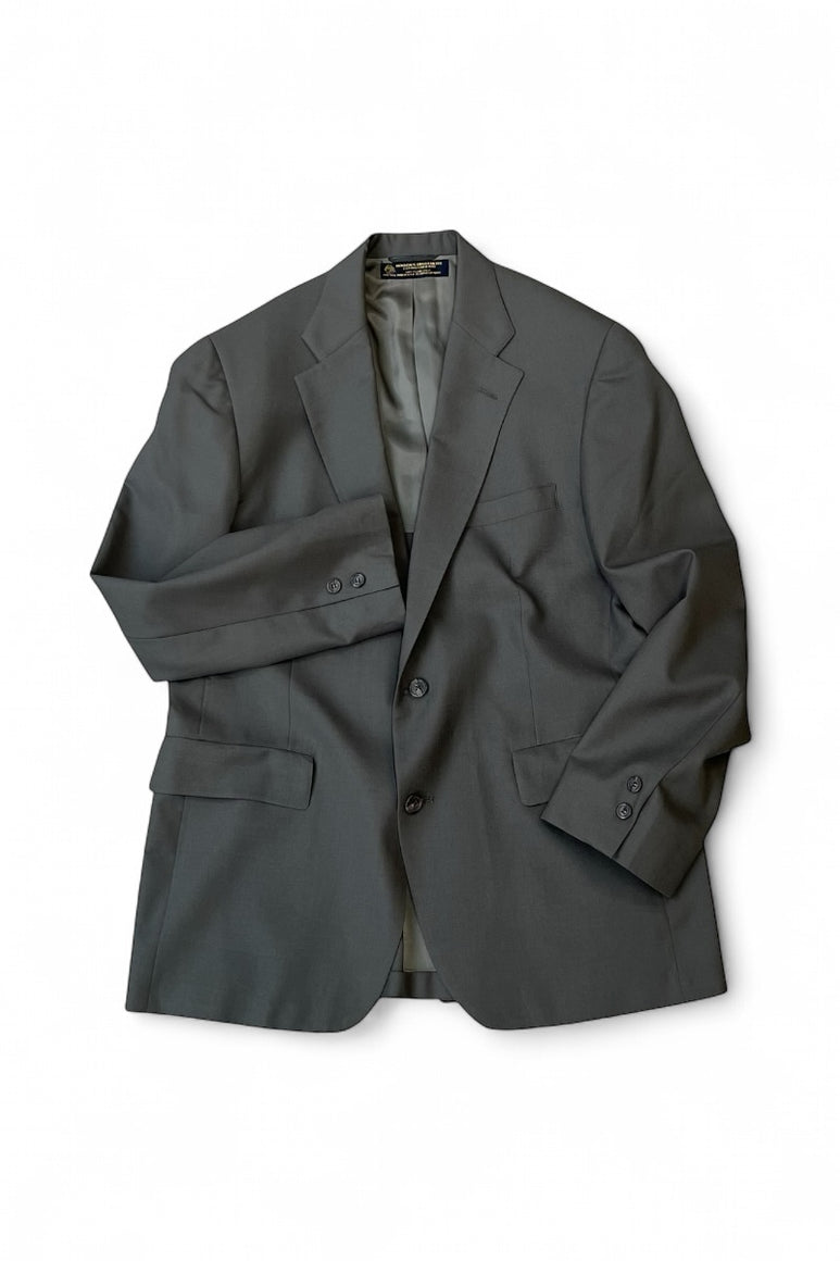 MADE IN USA 80'S WOOL TAILORED JACKET / KHAKI [SIZE: L USED]
