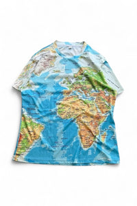 MAP ALL-PRINTED T-SHIRT / PATTERN [SIZE: L USED]