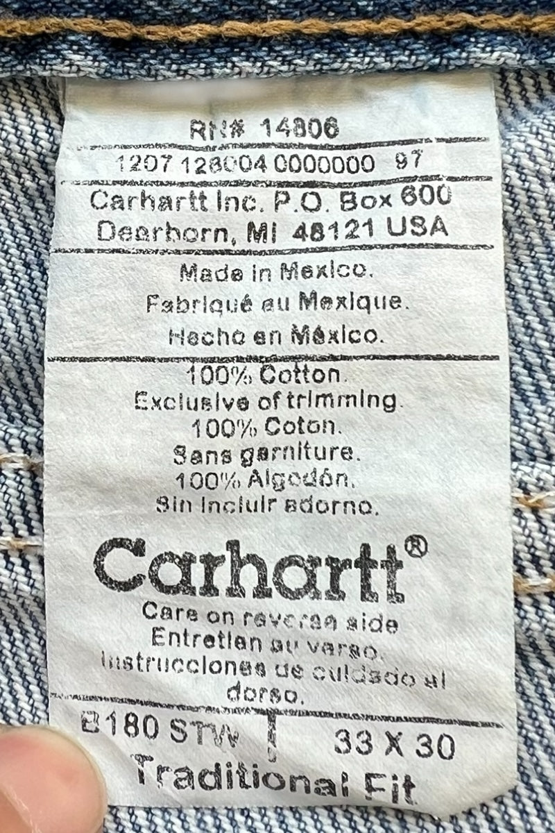 MADE IN MEXICO Y2K 07'S DENIM PAINTER PANTS / BLUE [SIZE: 33 USED]