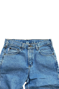 MADE IN MEXICO Y2K 07'S DENIM PAINTER PANTS / BLUE [SIZE: 33 USED]