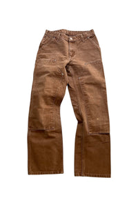 DOUBLE KNEE DUCK PANTS FEDED BROWN / BROWN [SIZE: M USED]