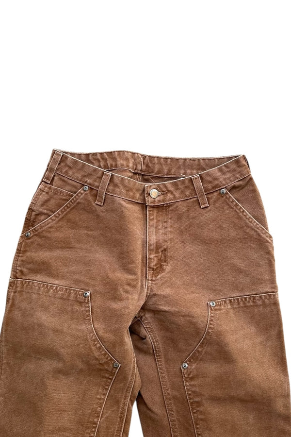 DOUBLE KNEE DUCK PANTS FADED BROWN / BROWN [SIZE: M USED]
