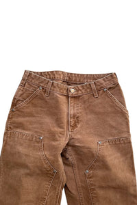 DOUBLE KNEE DUCK PANTS FEDED BROWN / BROWN [SIZE: M USED]