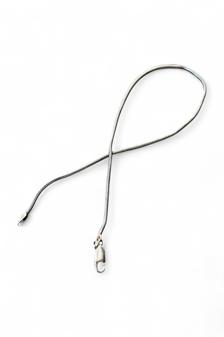 MADE IN ITALY 925 SILVER SNAKE CHAIN ANKLET / SILVER [SIZE: ONE SIZE USED]