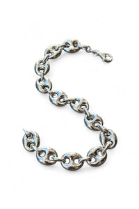 MADE IN ITALY 925 SILVER BRACELET / SILVER [SIZE: ONE SIZE USED]
