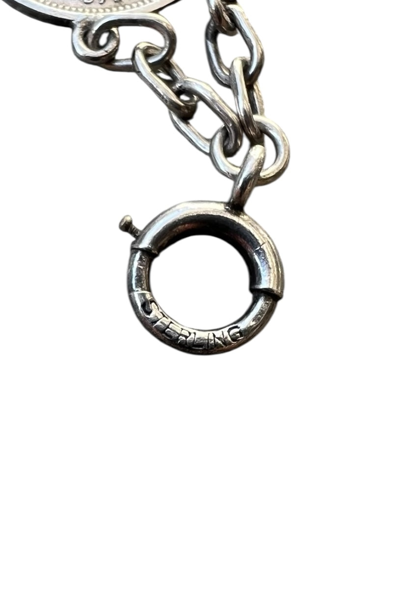 30s-40s Silver Coin Bracelet / Silver [SIZE: ONE SIZE USED]