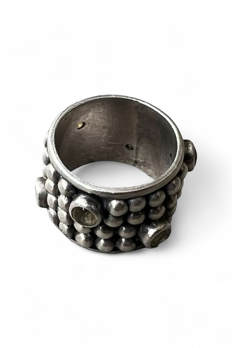 925 SILVER RING W/STONE / SILVER  [SIZE: 13号 USED]