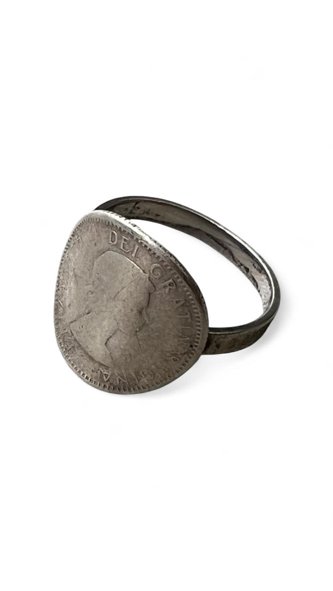 SILVER COIN RING / SILVER  [SIZE: 16号 USED]