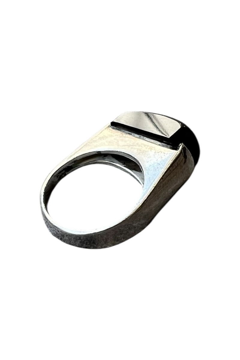 925 SILVER RING W/STONE / SILVER [SIZE: JP 8 USED]