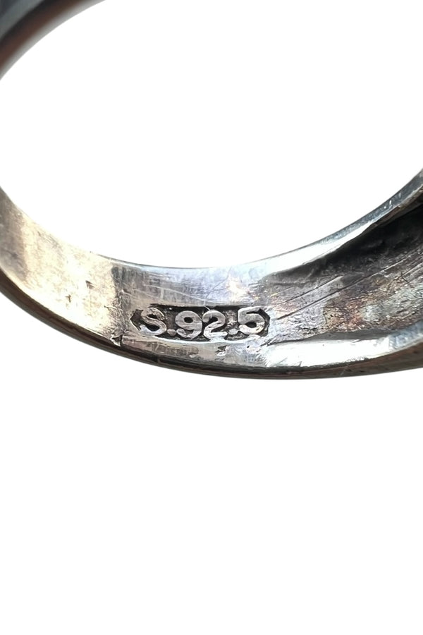 925 SILVER RING W/STONE / SILVER [SIZE: JP 8 USED]