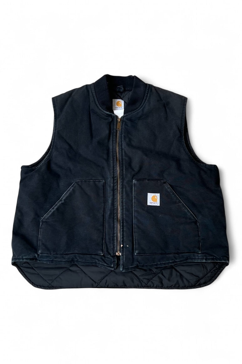 90'S FADED BLACK DUCK VEST / BLACK [SIZE: L USED]
