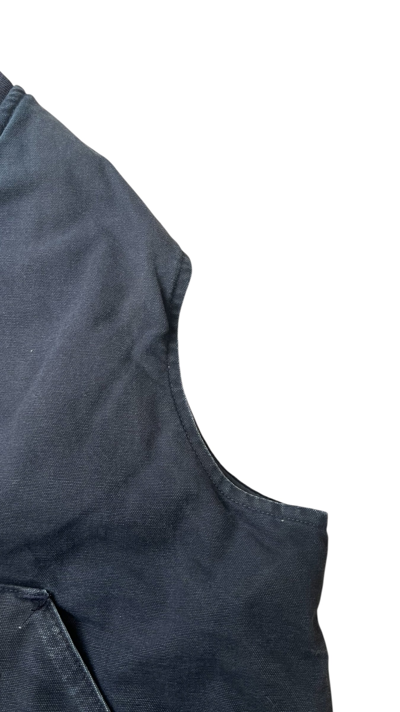 90'S FADED BLACK DUCK VEST / BLACK [SIZE: L USED]