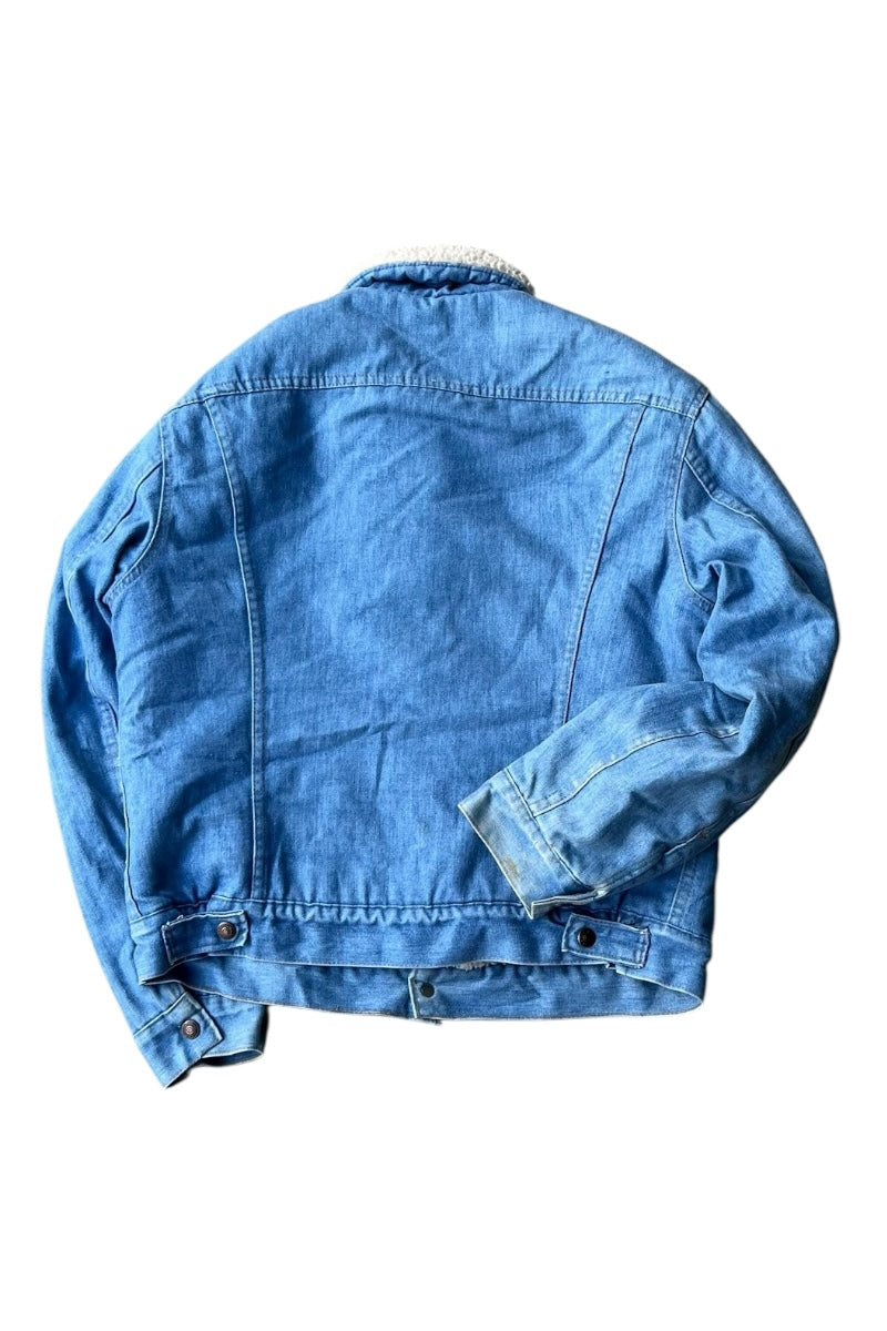MADE IN USA 80'S FUR DENIM JACKET / BLUE [SIZE: M USED]