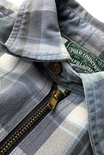 画像をギャラリービューアに読み込む, 90-92&#39;S L/S HALF-ZIP CHECK SHIRT / BLUE [SIZE: M USED]
