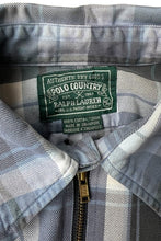 画像をギャラリービューアに読み込む, 90-92&#39;S L/S HALF-ZIP CHECK SHIRT / BLUE [SIZE: M USED]
