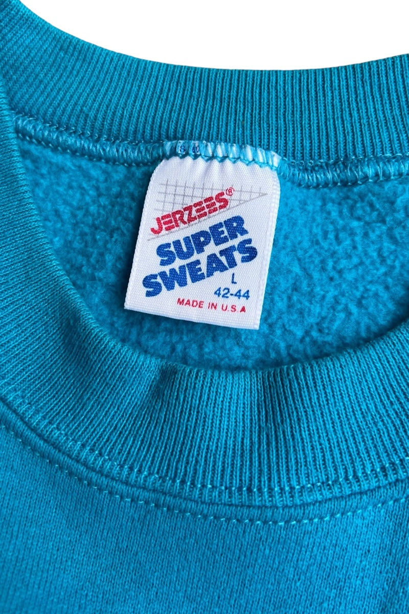 MADE IN USA 90'S MICKEY NEW JERSEY SWEATSHIRT / BLUE [SIZE: L USED]
