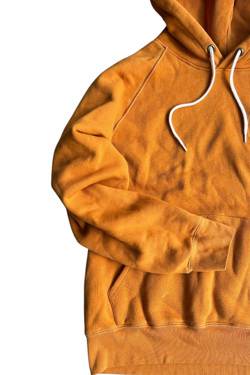 WORK SHOP MADE IN PORTUGAL LOGO HOODIE SWEATSHIRT / ORANGE [SIZE: 50 USED]