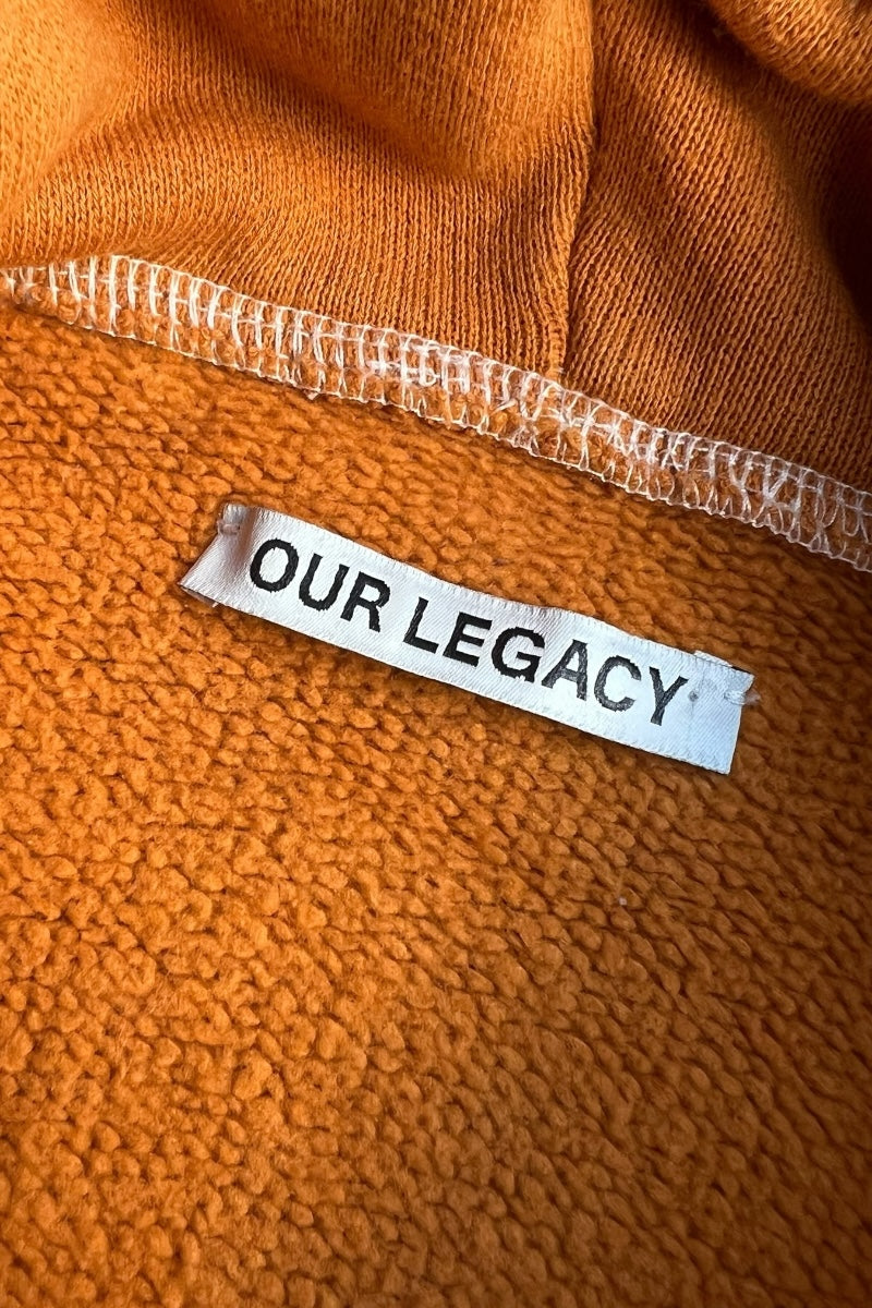 WORK SHOP MADE IN PORTUGAL LOGO HOODIE SWEATSHIRT / ORANGE [SIZE: 50 USED]