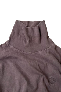 TURTLE NECK SHIRT / BROWN [SIZE: S USED]