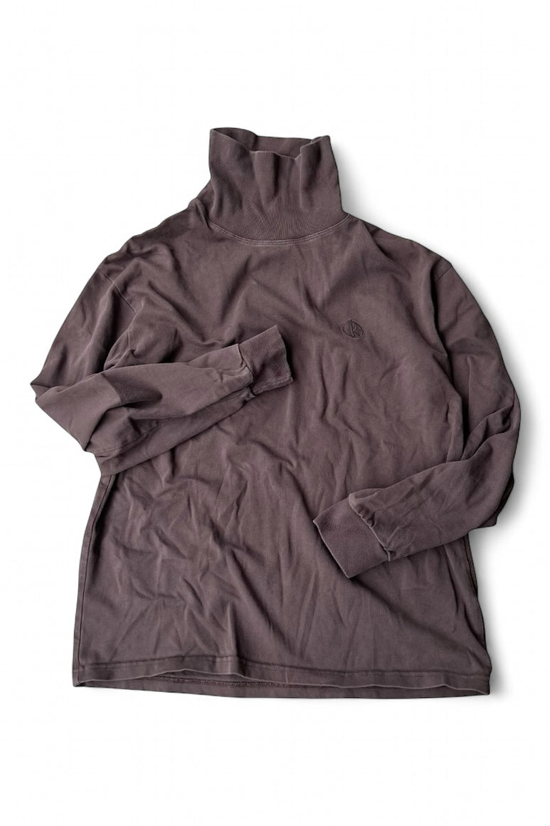 TURTLE NECK SHIRT / BROWN [SIZE: S USED]