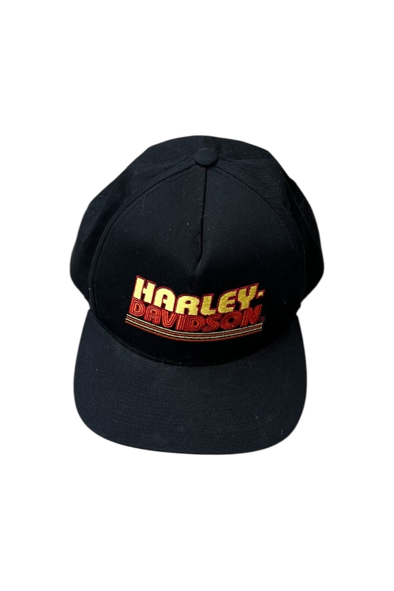 Y2K EARLY 00'S 6 PANEL CAP / BLACK [SIZE: ONE SIZE USED]