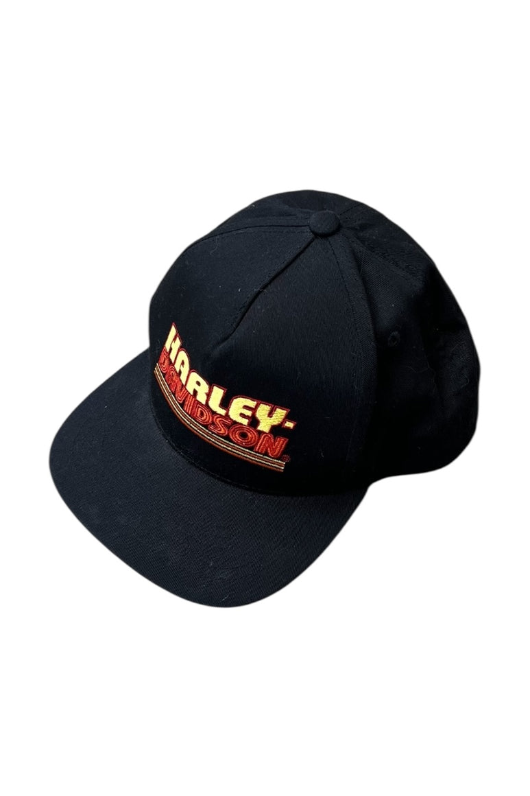 Y2K EARLY 00'S 6 PANEL CAP / BLACK [SIZE: ONE SIZE USED]