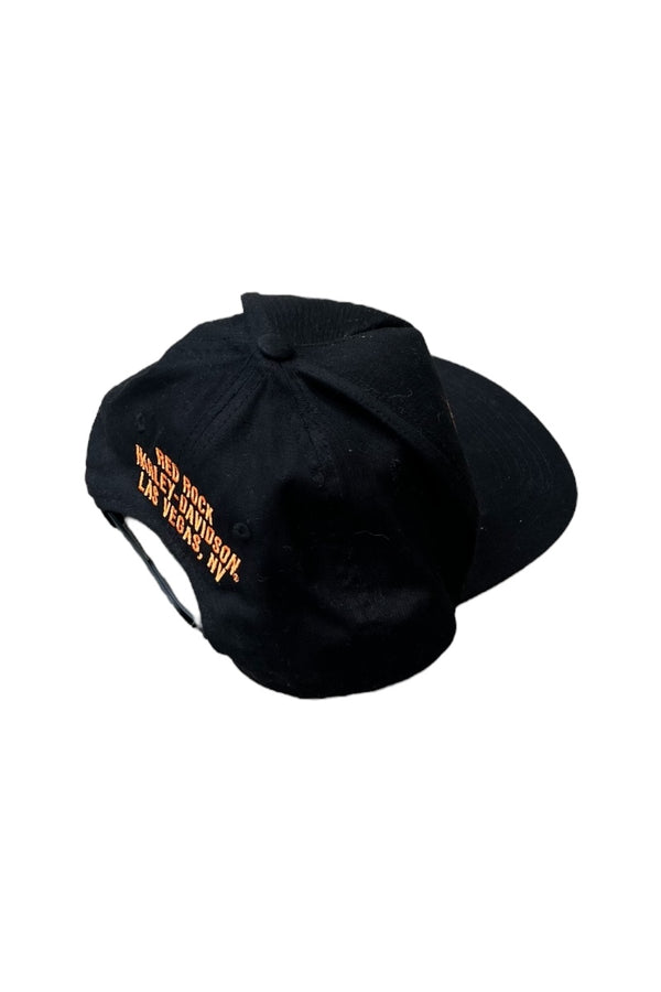 Y2K EARLY 00'S 6 PANEL CAP / BLACK [SIZE: ONE SIZE USED]