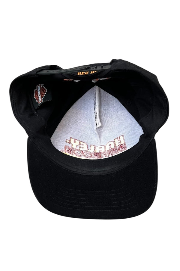 Y2K EARLY 00'S 6 PANEL CAP / BLACK [SIZE: ONE SIZE USED]