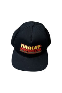 Y2K EARLY 00'S 6 PANEL CAP / BLACK [SIZE: ONE SIZE USED]