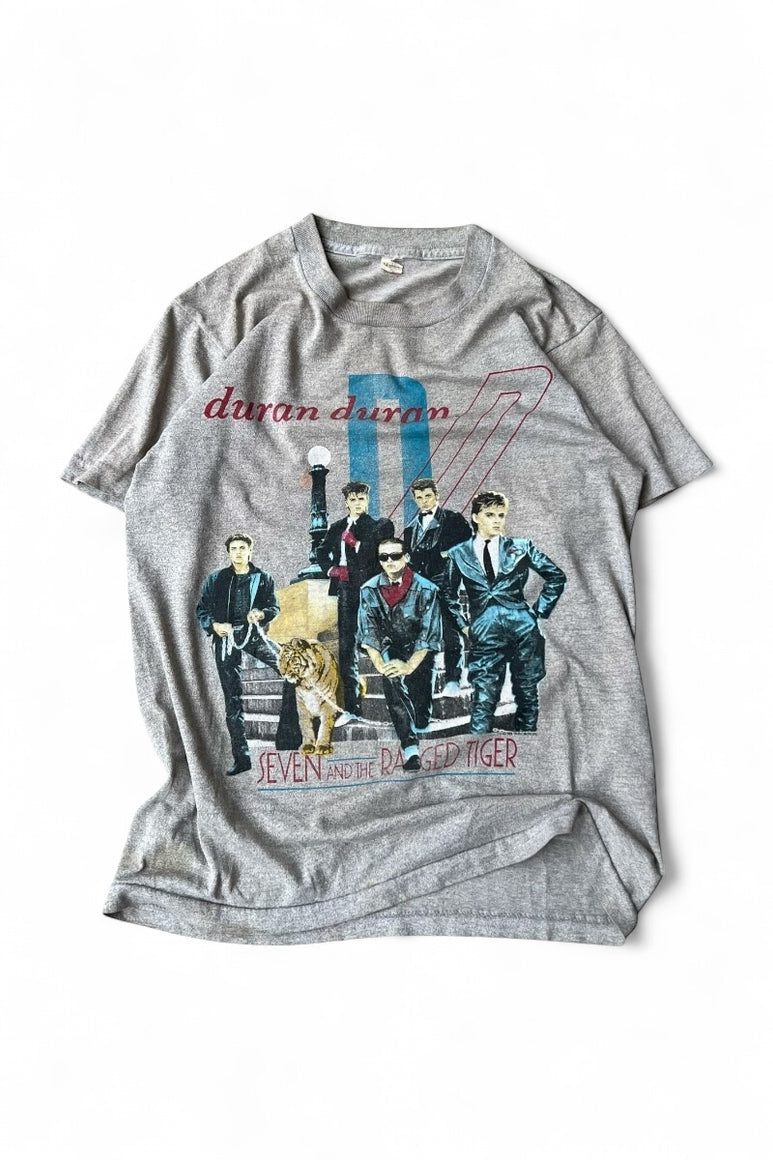 MADE IN USA 84'S DURAN DURAN MUSIC T-SHIRT / GRAY [SIZE: M USED]