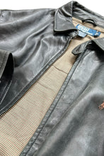 画像をギャラリービューアに読み込む, 90&#39;S LAMB LEATHER ZIP UP JACKET / BLACK [SIZE: L USED]
