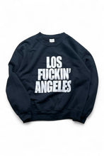 画像をギャラリービューアに読み込む, 90&#39;S-Y2K LOS FUXXIN&#39;ANGELES MESSAGE SWEATSHIRT / BLACK [SIZE: M USED]
