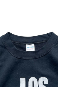 90'S-Y2K LOS FUXXIN'ANGELES MESSAGE SWEATSHIRT / BLACK [SIZE: M USED]