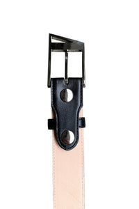 BELT SMOOTH LEATHER & BUCKLE / BLACK