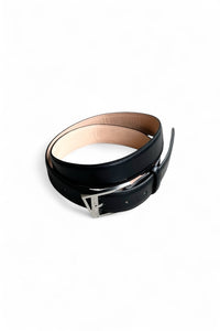 BELT SMOOTH LEATHER & BUCKLE / BLACK