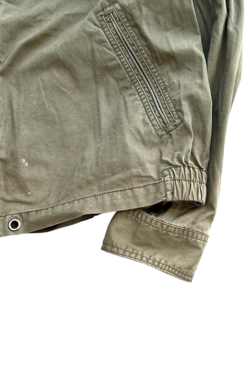 EXCLUSIVE OF DECORATION ZIP UP HOODIE JACKET 90'S REPLICA / KHAKI [SIZE: L USED]