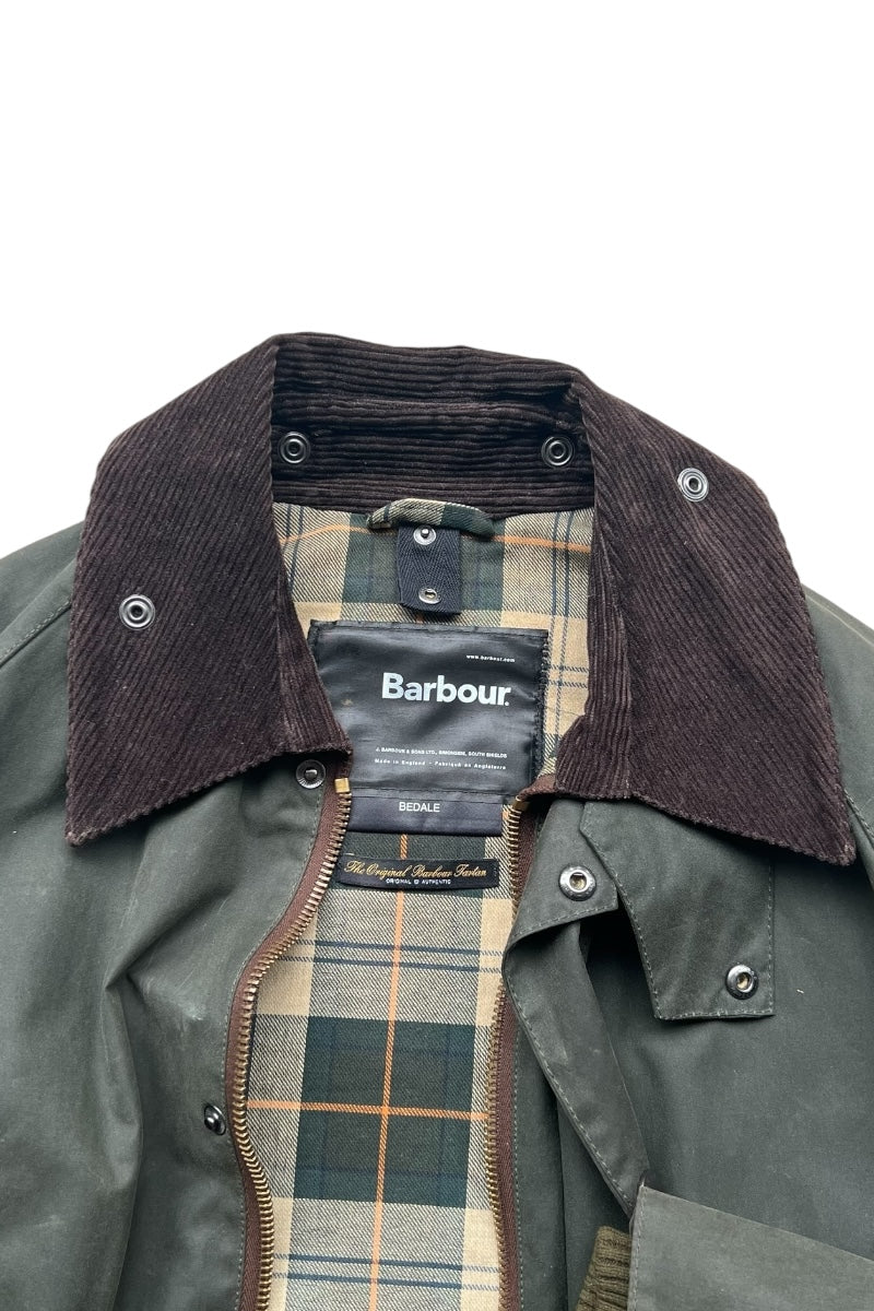 MADE IN ENGLAND BEDALE WAX JACKET / OLIVE [SIZE: 40 USED]