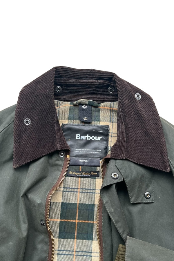 MADE IN ENGLAND BEDALE WAX JACKET / OLIVE [SIZE: 40 USED]