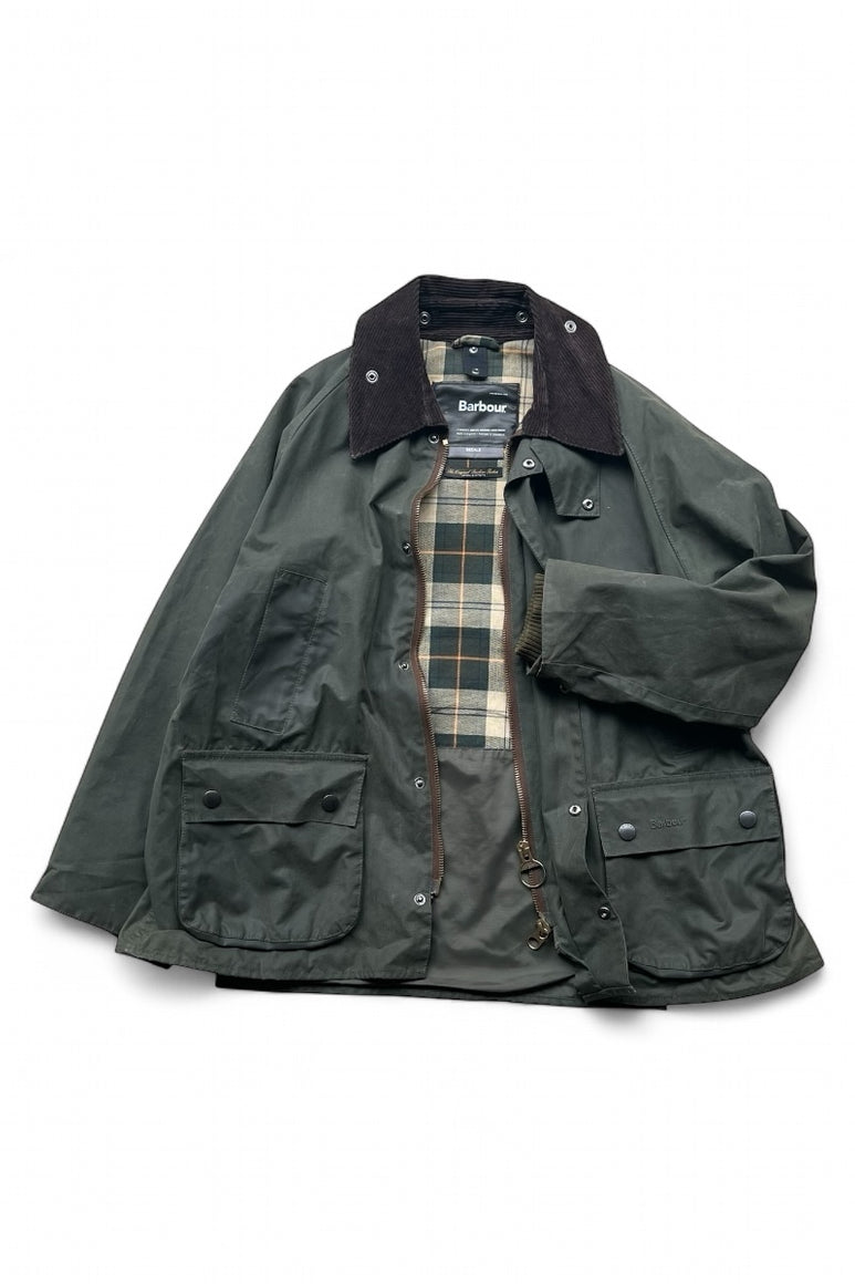 MADE IN ENGLAND BEDALE WAX JACKET / OLIVE [SIZE: 40 USED]