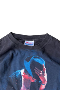 Y2K EARLY 00'S MICHAEL JACKSON MUSIC T-SHIRT / BLACK [SIZE: M USED]